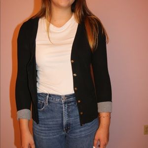 Black Banana Republic V-Neck Cardigan Sweater